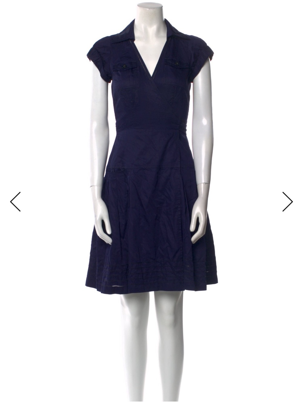Diane Von Furstenberg Navy Blue Wrap Dress